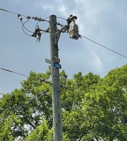 A TripSaver II recloser installed on Alabama Power’s lateral line.